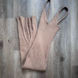 H&M Tan Ribbed Knit Dress